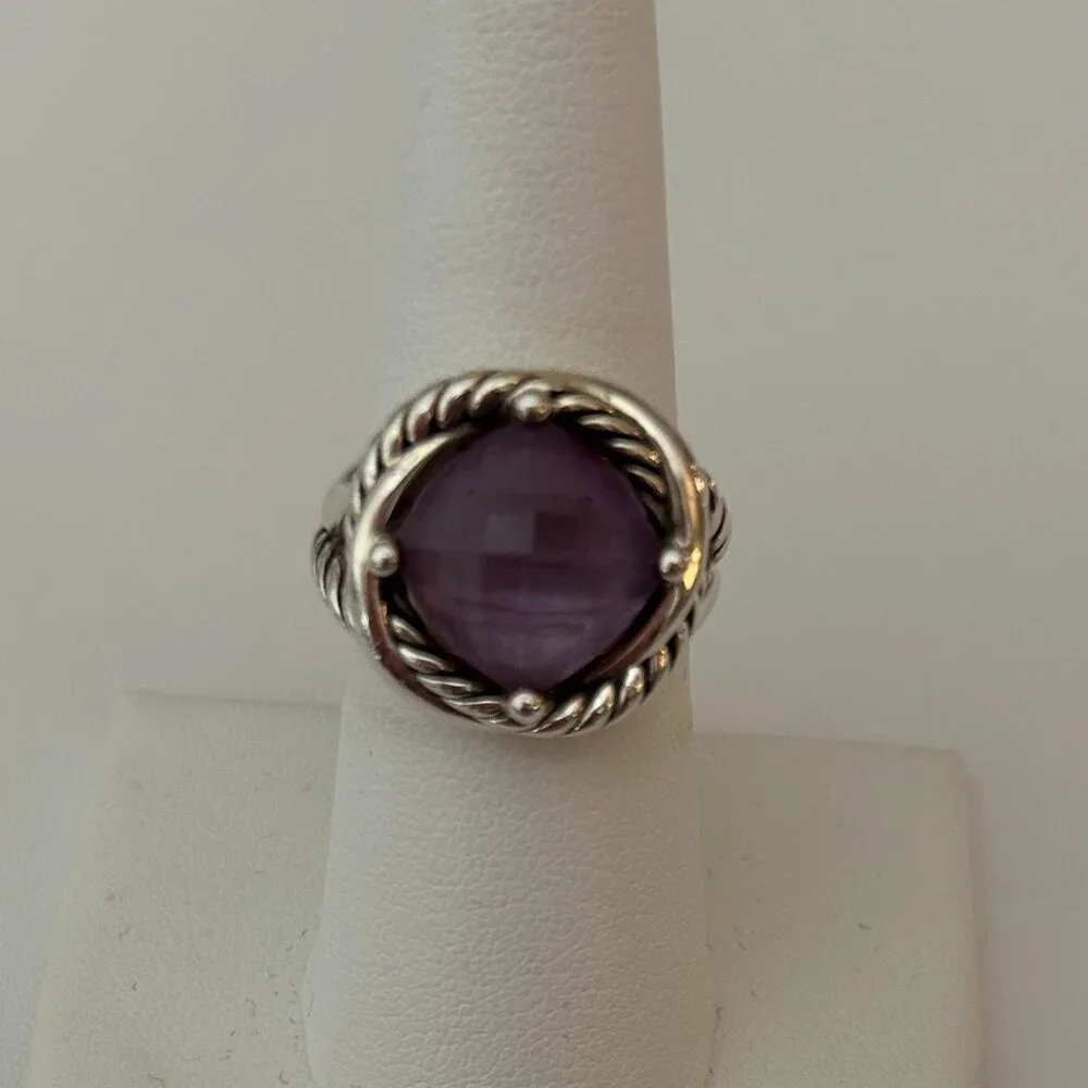 David Yurman Amethyst Infinity Ring - Picture 2 of 10